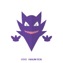 ghost, haunter, kanto, pokemon svg vector icon