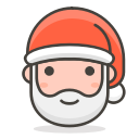 2, claus, santa svg vector icon