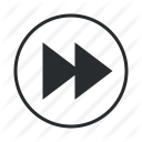 arrow, fast, forward, fwd, right icon