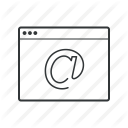at, browser, e-mail, email, internet, mail, web icon