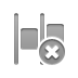 distribute,horizontal,left,close icon