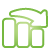bar, basic, chart, down, green icon