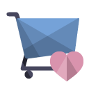 shoping,cart,heart icon