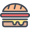 burger, cheeseburger, fast food, food, junk food svg vector icon