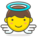1, angel, baby svg vector icon