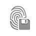 fingerprint,diskette icon