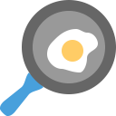 cook, cooking, egg, meet, pan svg vector icon