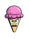 cartoon, cone, cream, emoji, ice svg vector icon