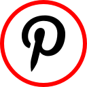 media, online, pinterest, social svg vector icon