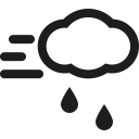 cloud, rain, wind svg vector icon