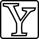 outline, social, yahoo svg vector icon