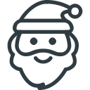 christmas, claus, santa, santa claus svg vector icon