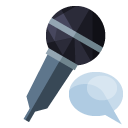 microphone,speech,bubble icon