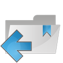 arrow, folder, left icon