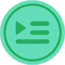 audio, media, media player, music, playlist, video player svg vector icon