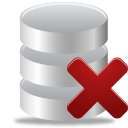 database, from, remove icon