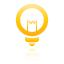 bulb, light, yellow icon