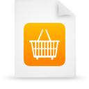 document, file, orange, paper icon