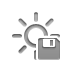brightness,diskette icon