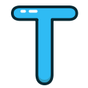 alphabet, blue, letter, letters, t svg vector icon