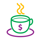 coffee, cup, , money, tea svg vector icon