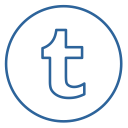 blog, circles, line, neon, news, social, tumblr svg vector icon