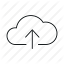 arrow, cloud, data, info, information, up, upload icon