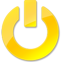 power,yellow,shut down,shutdown,power off,turn off icon