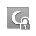red,crescent,lock,open icon