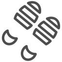 adventure, foot, journey, road, shoes, step, trip svg vector icon