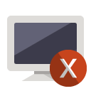 monitor,cross icon