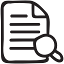 content, find, glass, magnify, magnifying, page, search svg vector icon