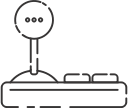 atari, console, joystick, video game svg vector icon