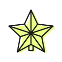 christmas, christmastime, bie, holiday, present, snow, star svg vector icon