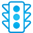 basic, blue, lights, traffic icon