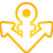 anchor, basic, yellow icon