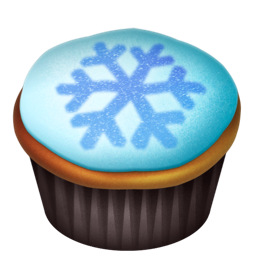 snowflake,cupcake icon