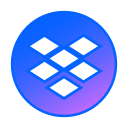 circle, dropbox, gradient, gradient , , social media svg vector icon