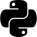 circle, code, hovytech, media, programming, python, social svg vector icon
