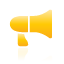 megaphone, yellow icon
