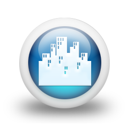 glossy,blue,orb icon