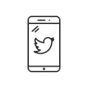 logo, mobile, phone, twitter svg vector icon