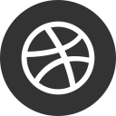 dribbble, media, online, social svg vector icon