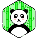 bear, face, happy, panda svg vector icon