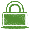 green, lock, privacy, secure icon