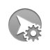 arrowhead,right,gear icon