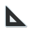 ruler, sticker, triangle icon