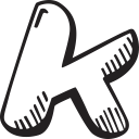 , hand drawn, keek, social svg vector icon