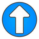 arrow, circle, up svg vector icon