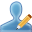 blue, edit, user icon